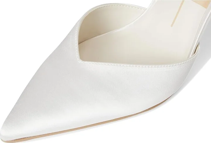 Dolce Vita Kamra Pearl Women's Sandals True White Satin : 7 M, Rubber - Image 7