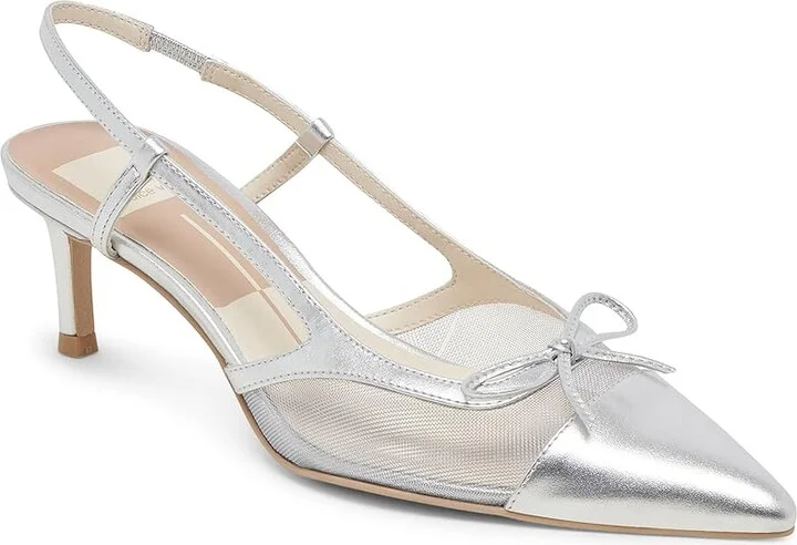 Dolce Vita Kandi High Women's Heels Silver Mesh : 10 M, Leather/Rubber