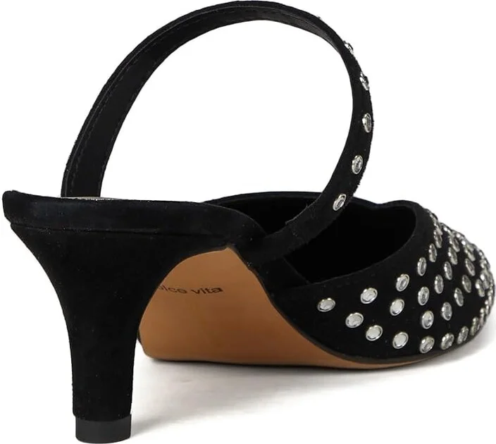 Dolce Vita Kanika Mid Crystal Stud High Women's Heels Black Crystal : 10 M, Rubber - Image 4