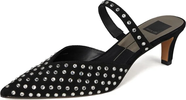 Dolce Vita Kanika Mid Crystal Stud High Women's Heels Black Crystal : 10 M, Rubber - Image 5