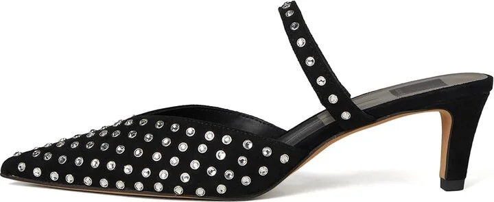 Dolce Vita Kanika Mid Crystal Stud High Women's Heels Black Crystal : 10 M, Rubber - Image 6