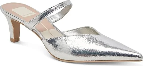 Dolce Vita Kanika Mid Women's Shoes Silver Distressed Leather : 9.5 M, Synthetic
