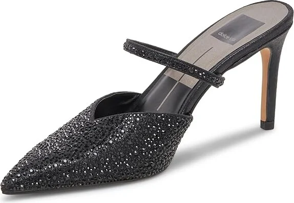 Dolce Vita Kanika Women's Shoes Black Metallic Fabric : 7.5 M, Synthetic