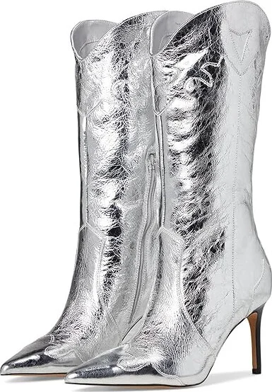 Silver Distressed Leather