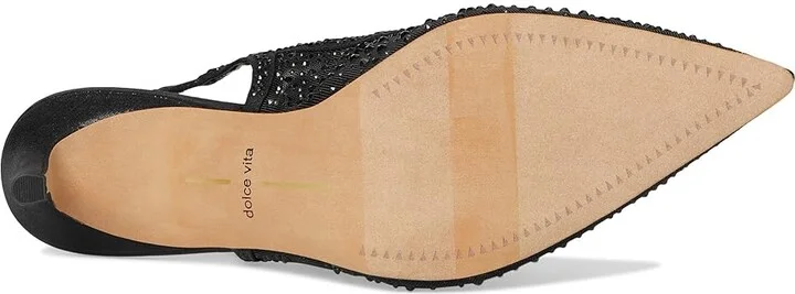 Dolce Vita Kaye Crystal High Women's Heels Black Mesh : 6 M, Rubber/Synthetic - Image 3