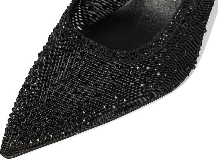 Dolce Vita Kaye Crystal High Women's Heels Black Mesh : 6 M, Rubber/Synthetic - Image 7
