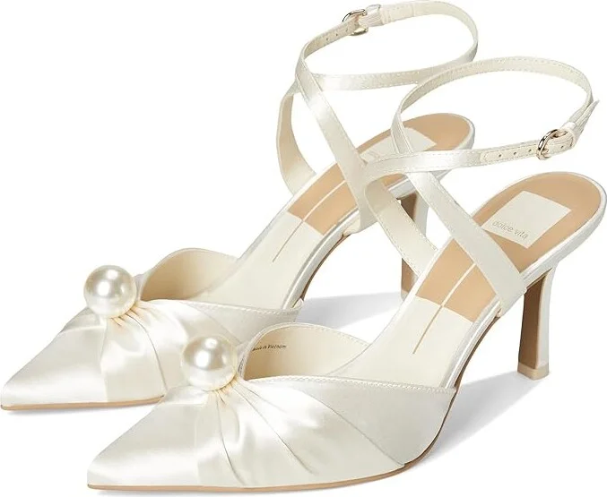 Dolce Vita Kaysey High Women's Heels Vanilla Satin : 7.5 M