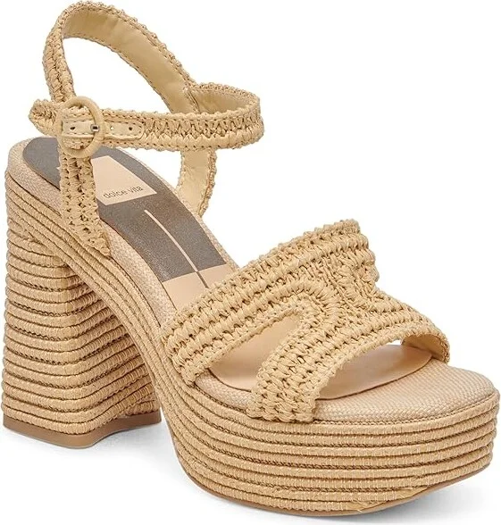 Dolce Vita Lacye Women's Sandals Natural Woven : 9.5 M, Synthetic