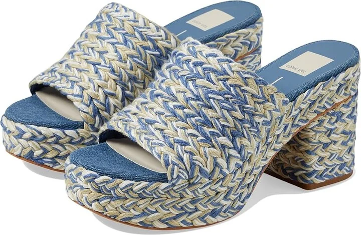 Dolce Vita Lady Women's Sandals Blue Woven : 9 M, Rubber
