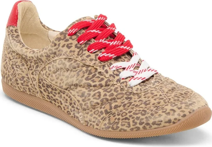 Tan Leopard Print Leather