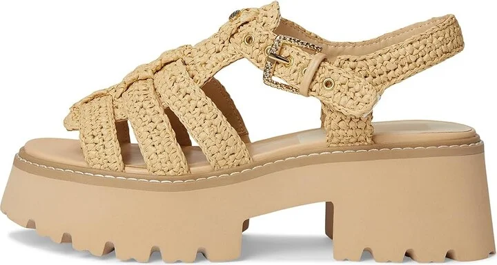 Dolce Vita Latice Women's Sandals Light Natural Knit : 9 M, Rubber - Image 6