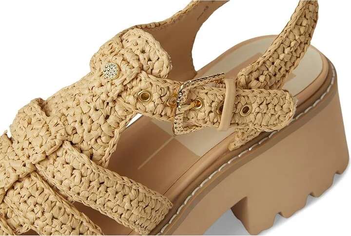 Dolce Vita Latice Women's Sandals Light Natural Knit : 9 M, Rubber - Image 7