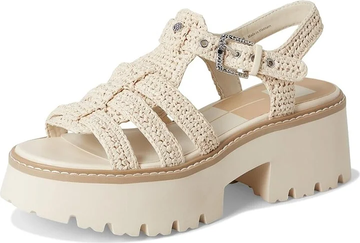 Dolce Vita Latice Women's Sandals Oatmeal Knit : 7.5 M, Rubber - Image 5