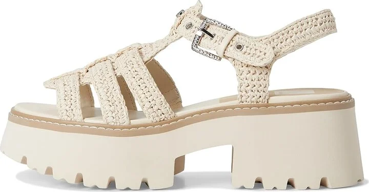 Dolce Vita Latice Women's Sandals Oatmeal Knit : 7.5 M, Rubber - Image 6