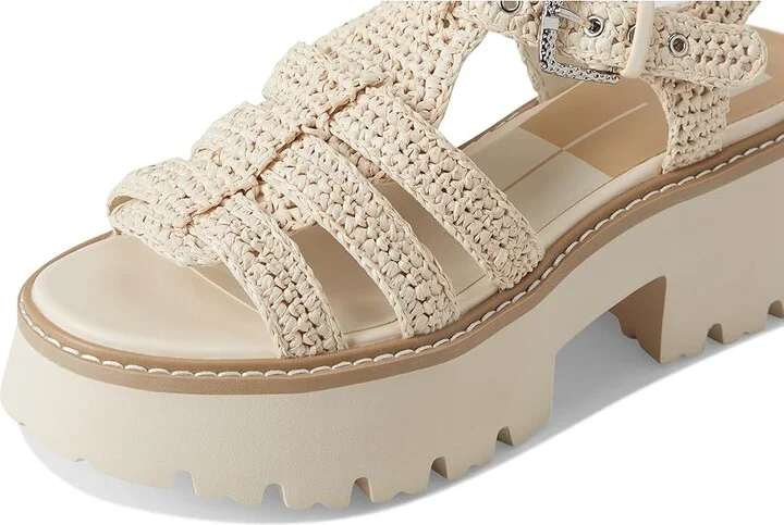 Dolce Vita Latice Women's Sandals Oatmeal Knit : 7.5 M, Rubber - Image 7