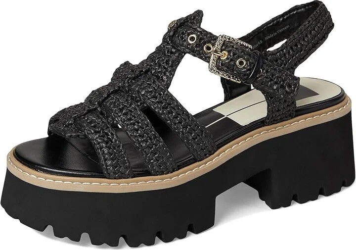 Dolce Vita Latice Women's Sandals Onyx Knit : 7.5 M, Rubber - Image 5