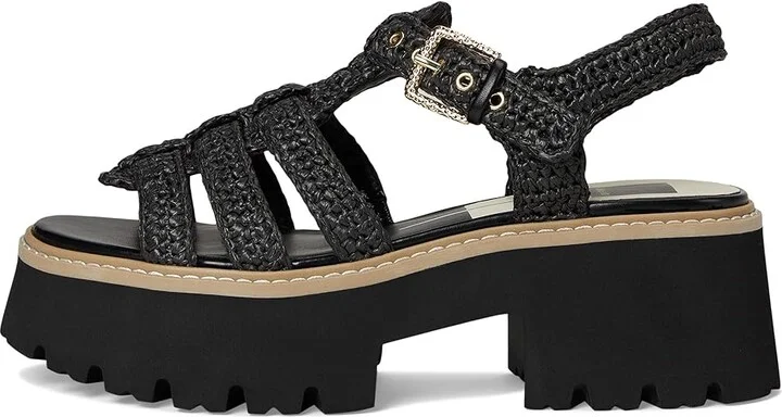 Dolce Vita Latice Women's Sandals Onyx Knit : 7.5 M, Rubber - Image 6