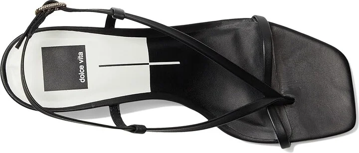 Dolce Vita Laury Women's Sandals Black Leather : 6.5 M, Rubber - Image 2