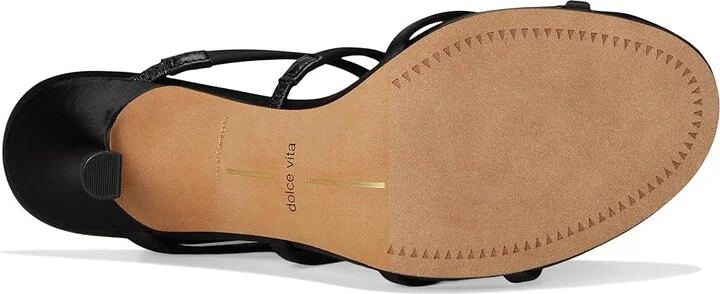 Dolce Vita Linzy Women's Sandals Onyx Satin : 8 M, Rubber - Image 3