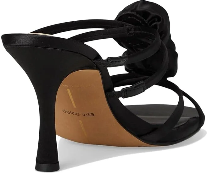 Dolce Vita Linzy Women's Sandals Onyx Satin : 8 M, Rubber - Image 4