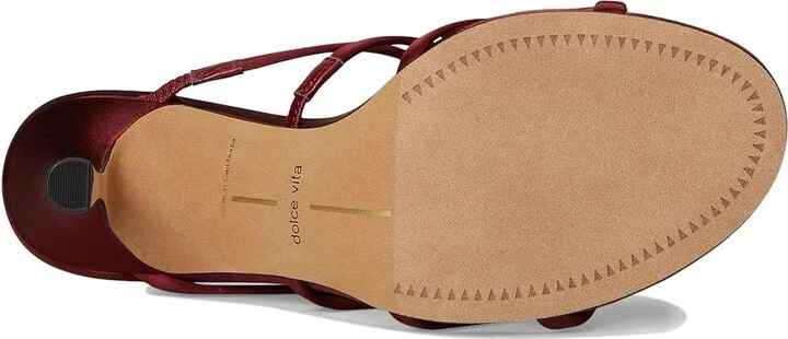Dolce Vita Linzy Women's Sandals Onyx Satin : 8 M, Rubber - Image 9