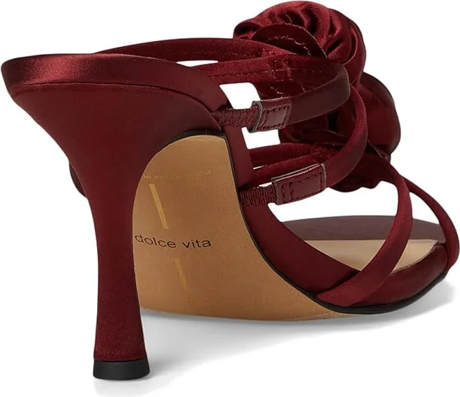 Dolce Vita Linzy Women's Sandals Onyx Satin : 8 M, Rubber - Image 10