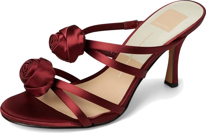 Dolce Vita Linzy Women's Sandals Onyx Satin : 8 M, Rubber - Image 11
