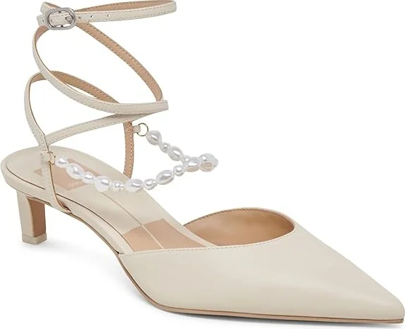 Dolce Vita Loklyn Pearl High Women's Heels Vanilla Leather : 7 M - Image 5