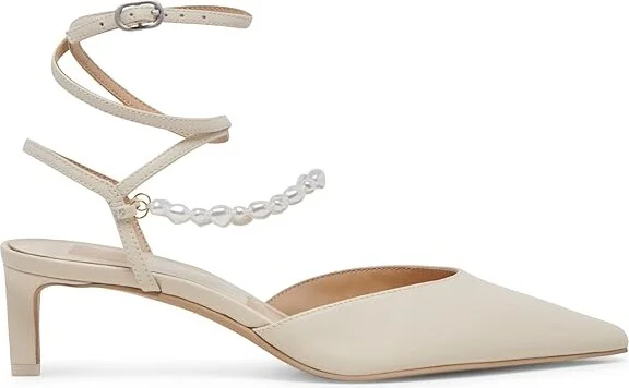 Dolce Vita Loklyn Pearl High Women's Heels Vanilla Leather : 7 M - Image 6