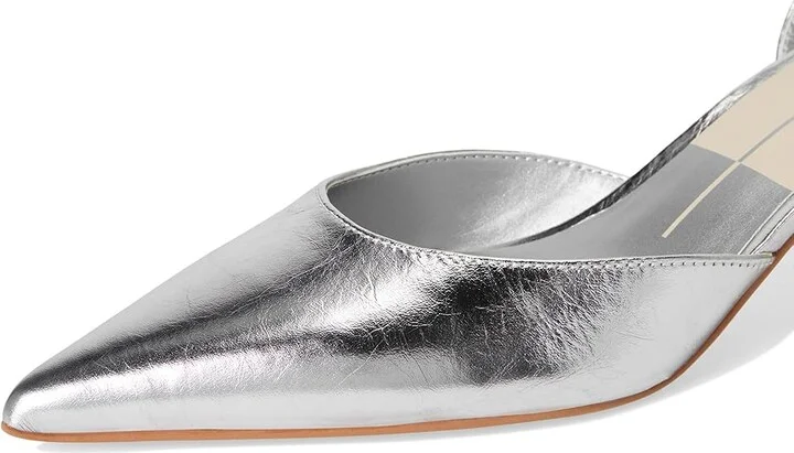 Dolce Vita Loklyn Stud High Women's Heels Silver Crinkle Patent : 8.5 M, Leather - Image 7