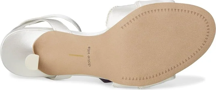 Dolce Vita Lunete Pearl Women's Sandals Vanilla Satin : 7.5 M - Image 3