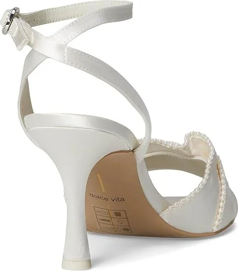 Dolce Vita Lunete Pearl Women's Sandals Vanilla Satin : 7.5 M - Image 4