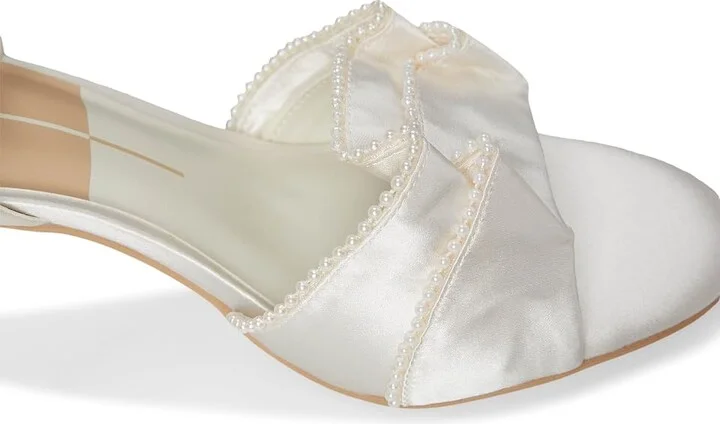 Dolce Vita Lunete Pearl Women's Sandals Vanilla Satin : 7.5 M - Image 7