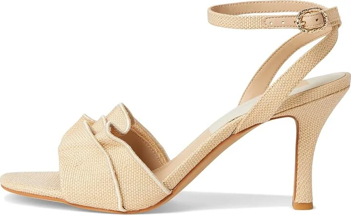 Dolce Vita Lunete Women's Sandals Light Natural Woven Raffia : 6 M, Cotton/Rubber/Satin - Image 6
