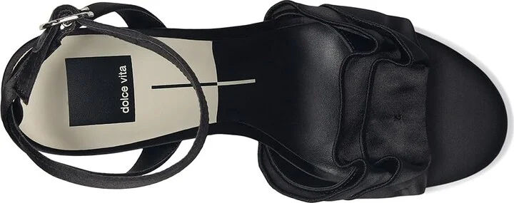 Dolce Vita Lunete Women's Sandals Onyx Satin : 9.5 M, Cotton/Rubber/Satin - Image 2