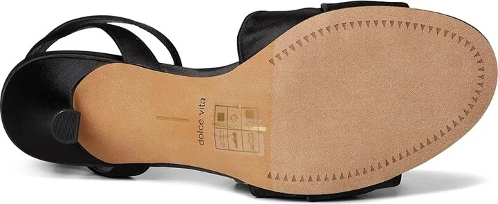 Dolce Vita Lunete Women's Sandals Onyx Satin : 9.5 M, Cotton/Rubber/Satin - Image 3