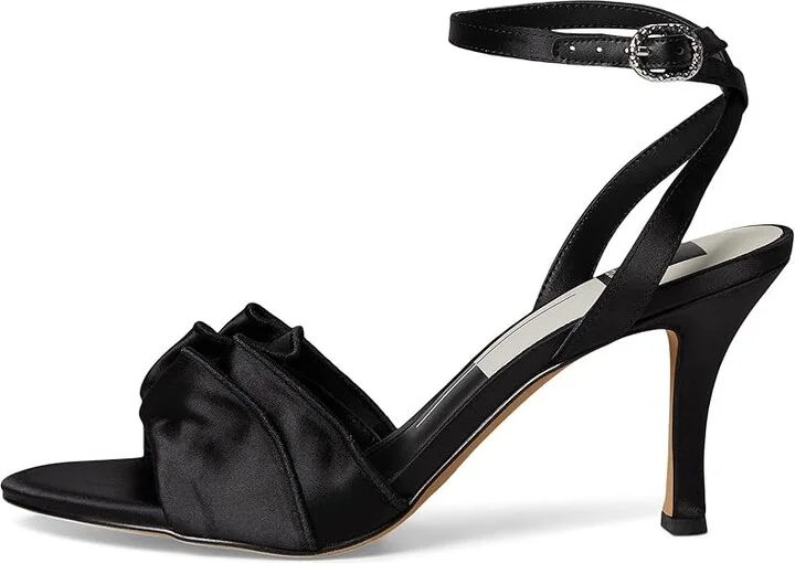 Dolce Vita Lunete Women's Sandals Onyx Satin : 9.5 M, Cotton/Rubber/Satin - Image 6