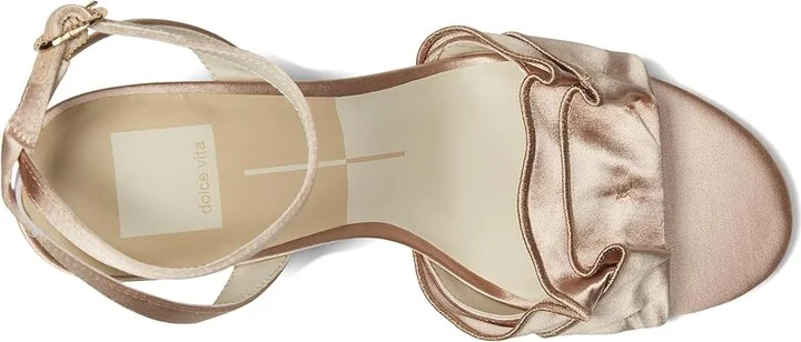 Dolce Vita Lunete Women's Sandals Onyx Satin : 9.5 M, Cotton/Rubber/Satin - Image 8