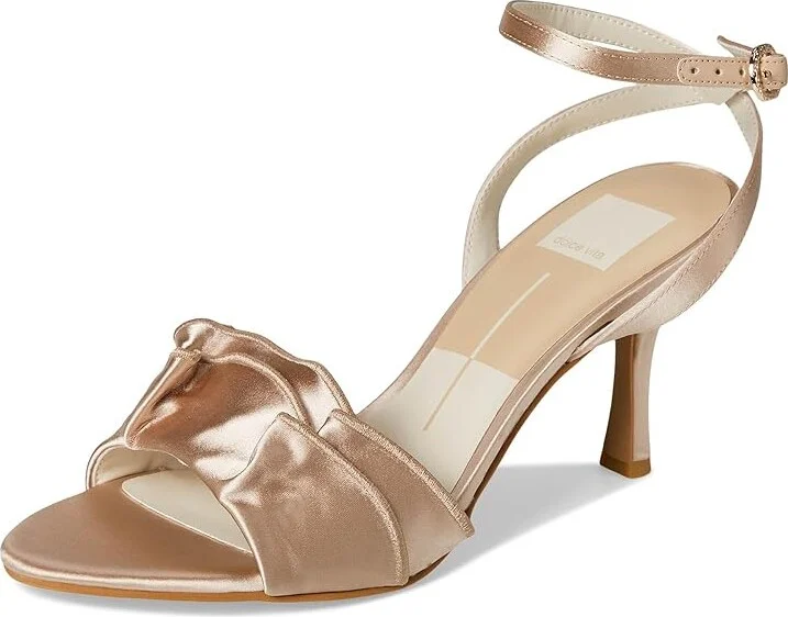 Dolce Vita Lunete Women's Sandals Onyx Satin : 9.5 M, Cotton/Rubber/Satin - Image 11