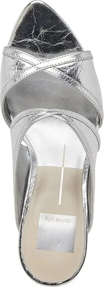 Dolce Vita Mandel Women's Sandals Silver : 9.5 M, Leather/Rubber/Suede - Image 2
