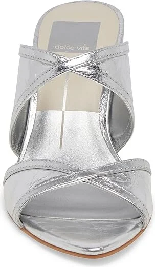 Dolce Vita Mandel Women's Sandals Silver : 9.5 M, Leather/Rubber/Suede - Image 5