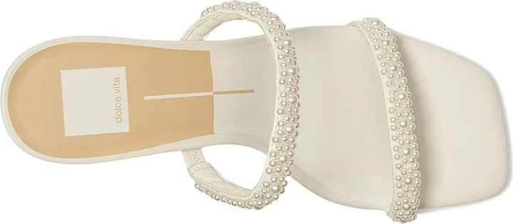 Dolce Vita Nolah Pearl Women's Sandals White : 6 M, Leather - Image 2