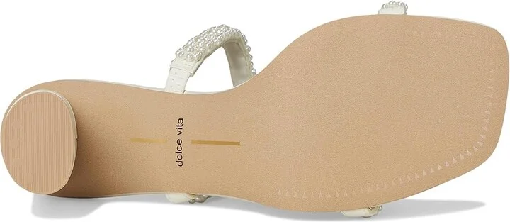 Dolce Vita Nolah Pearl Women's Sandals White : 6 M, Leather - Image 3