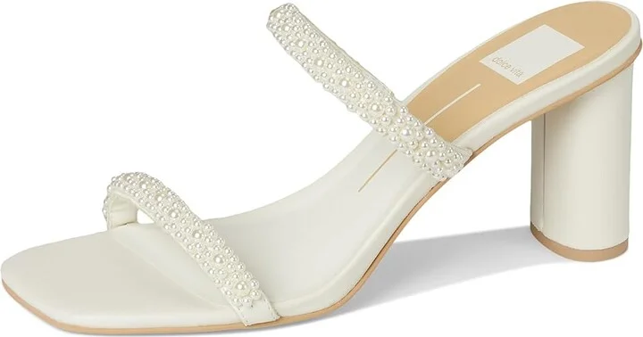 Dolce Vita Nolah Pearl Women's Sandals White : 6 M, Leather - Image 5