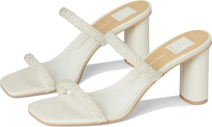 Dolce Vita Nolah Pearl Women's Sandals White : 6 M, Leather