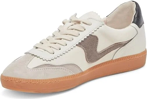 Dolce Vita Notice Women's Shoes White/Grey Leather : 9.5 M, Synthetic