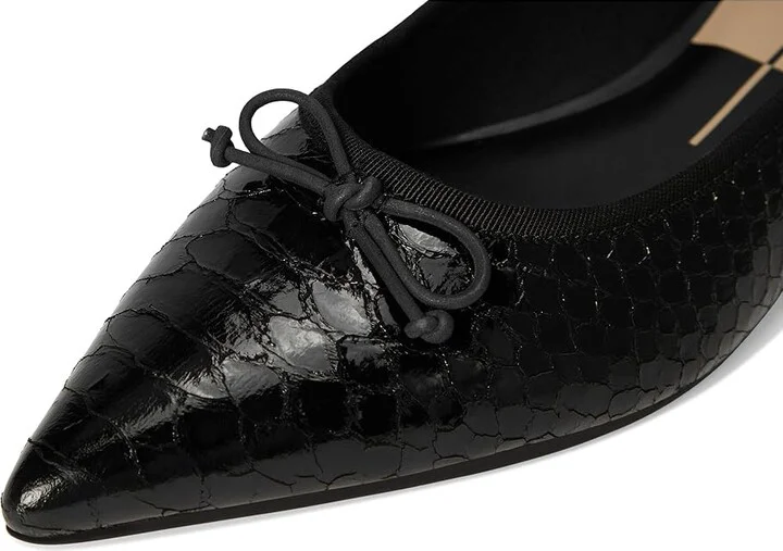 Dolce Vita Palani Women's Flat Shoes Midnight Snake Embossed : 6 M, Rubber - Image 7