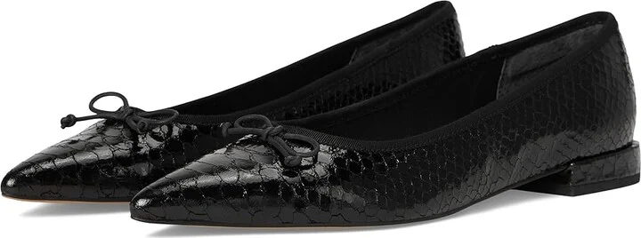 Dolce Vita Palani Women's Flat Shoes Midnight Snake Embossed : 6 M, Rubber