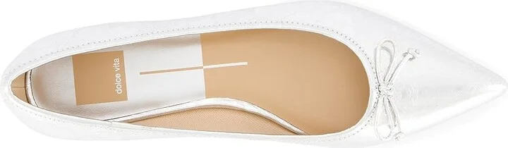 Dolce Vita Palani Women's Flat Shoes Silver Distressed Leather : 10 M, Rubber - Image 2