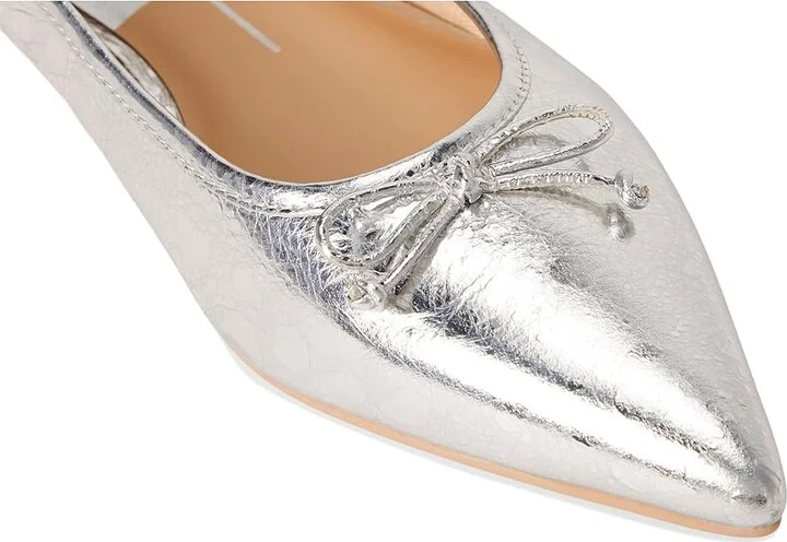 Dolce Vita Palani Women's Flat Shoes Silver Distressed Leather : 10 M, Rubber - Image 7